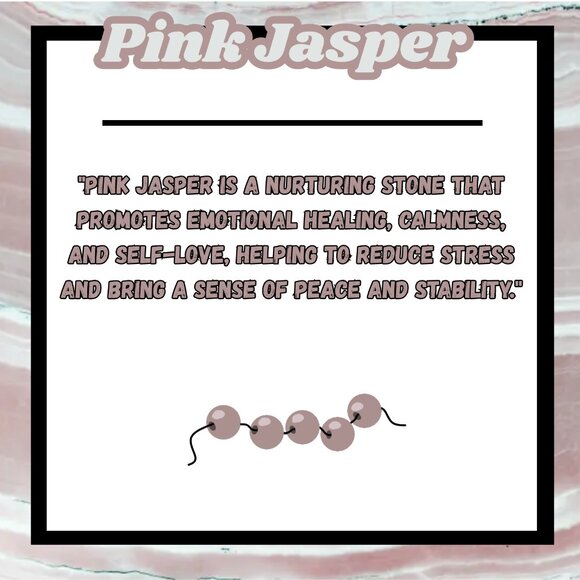 Handmade 8mm Round Pink Jasper Beaded Bracelet with a Silver Yin Yang Charm - Picture 2 of 5